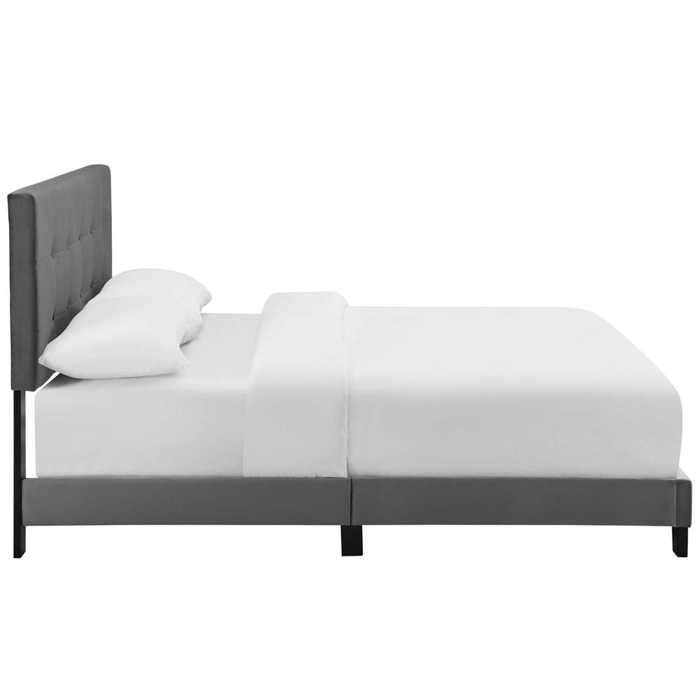 Amira Twin Performance Velvet Bed. Picture 4