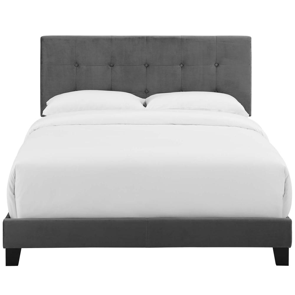 Amira Twin Performance Velvet Bed. Picture 5