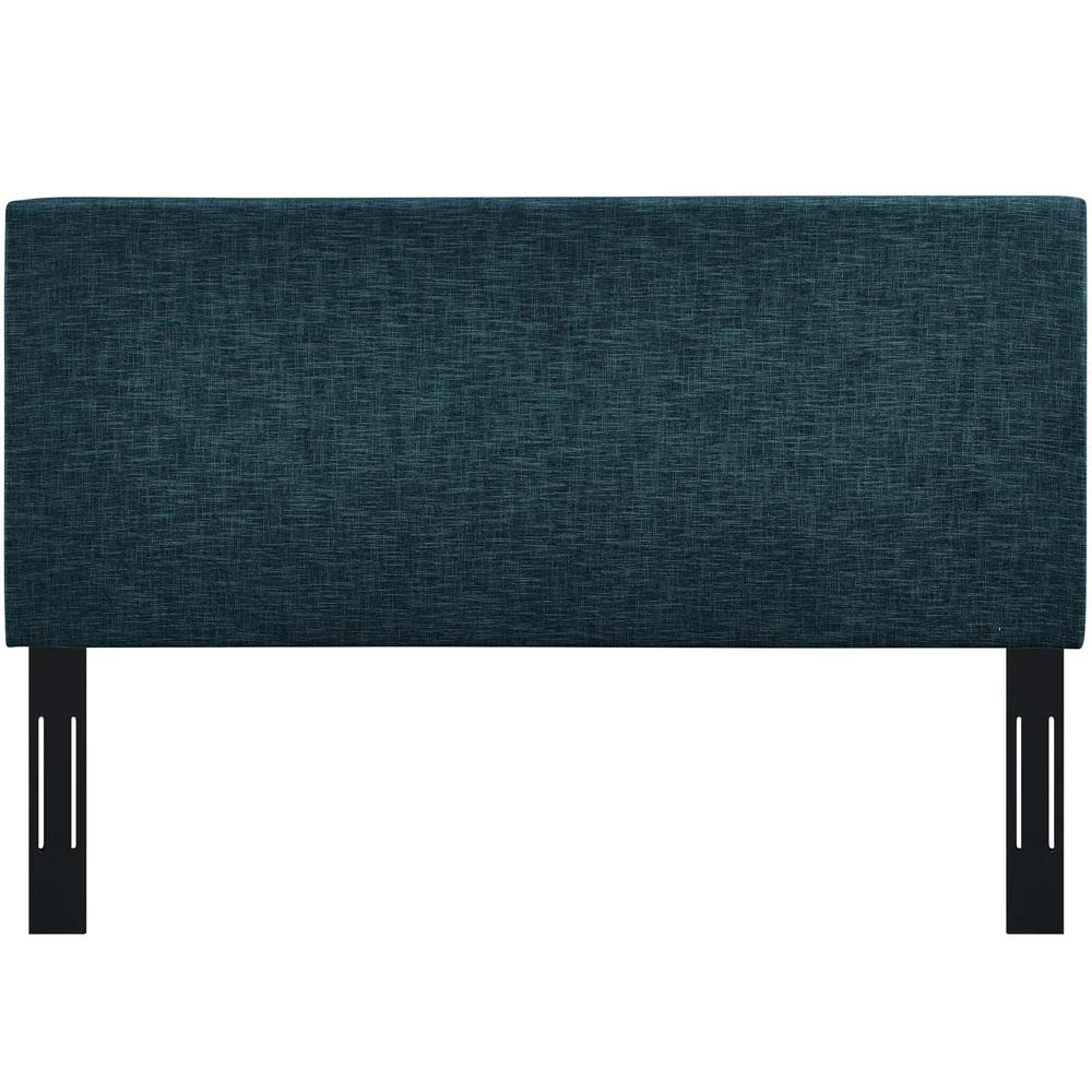 Taylor Twin Upholstered Linen Fabric Headboard - Azure MOD-5874-AZU. Picture 3