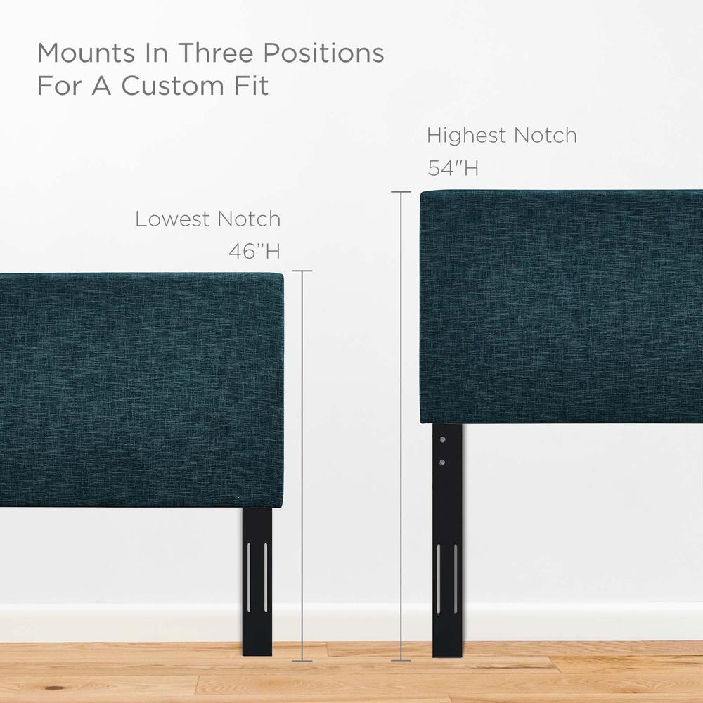 Taylor Twin Upholstered Linen Fabric Headboard - Azure MOD-5874-AZU. Picture 5