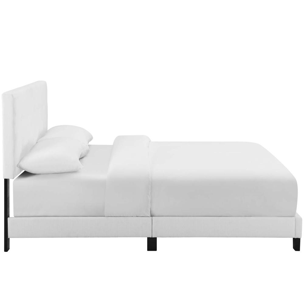 Melanie Twin Tufted Button Upholstered Fabric Platform Bed. Picture 3
