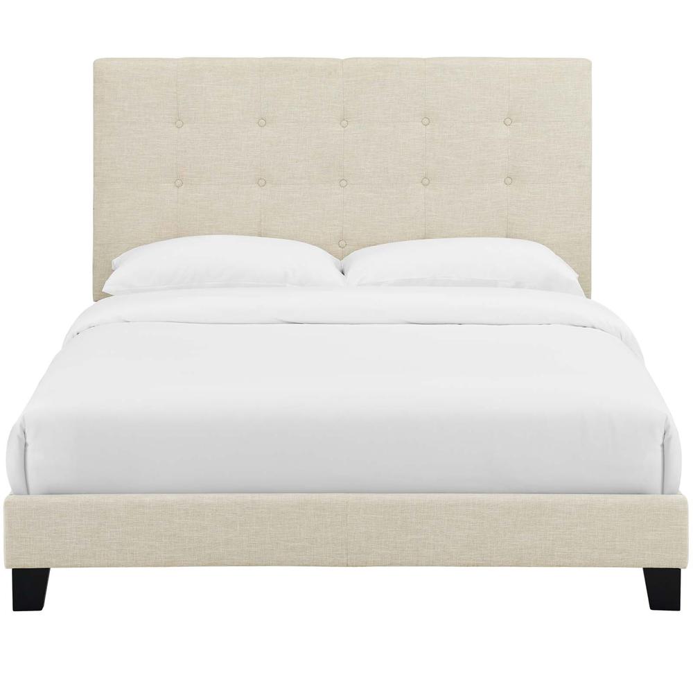 Melanie Full Tufted Button Upholstered Fabric Platform Bed. Picture 4
