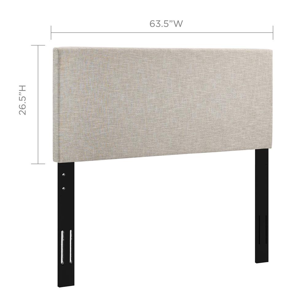 Taylor Full / Queen Upholstered Linen Fabric Headboard - Beige MOD-5880-BEI. Picture 3