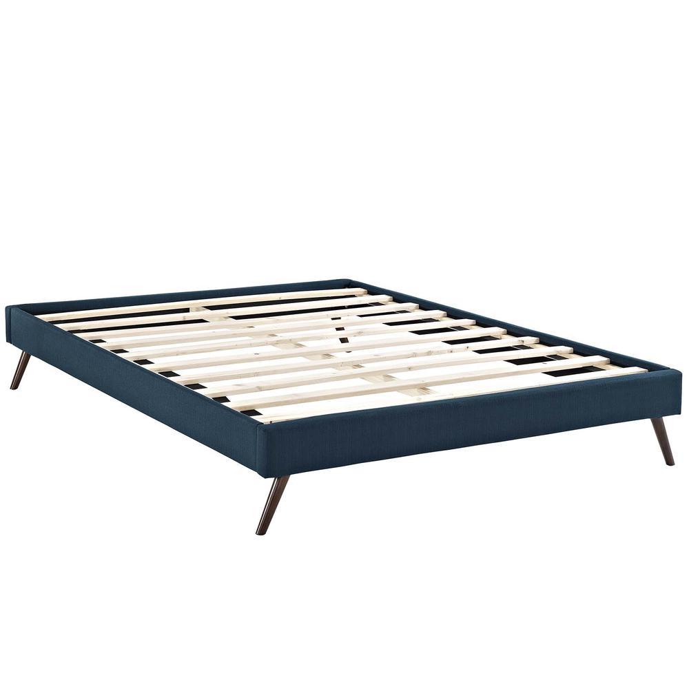 Loryn Full Fabric Bed Frame with Round Splayed Legs. Picture 2