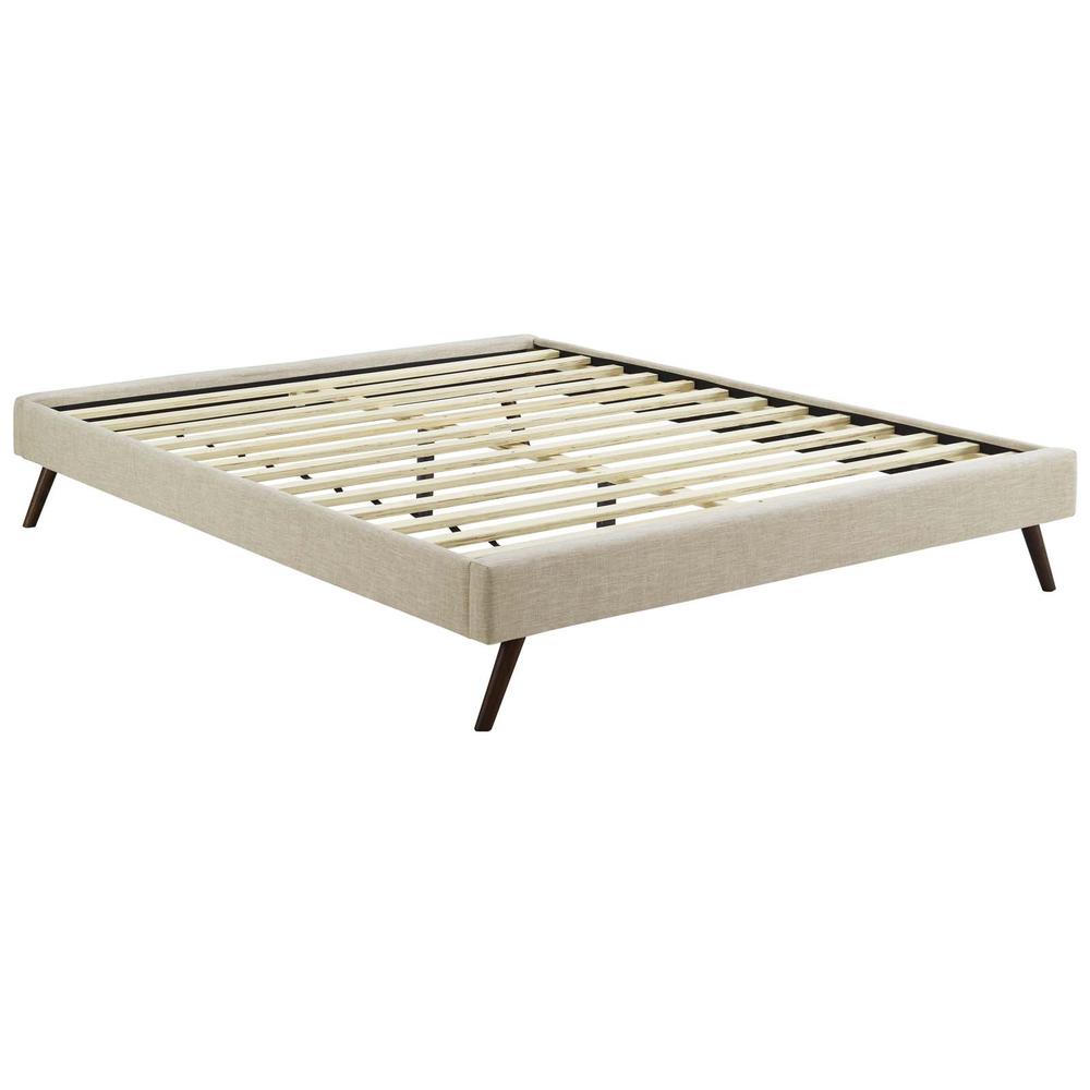 Loryn Full Fabric Bed Frame with Round Splayed Legs. Picture 2