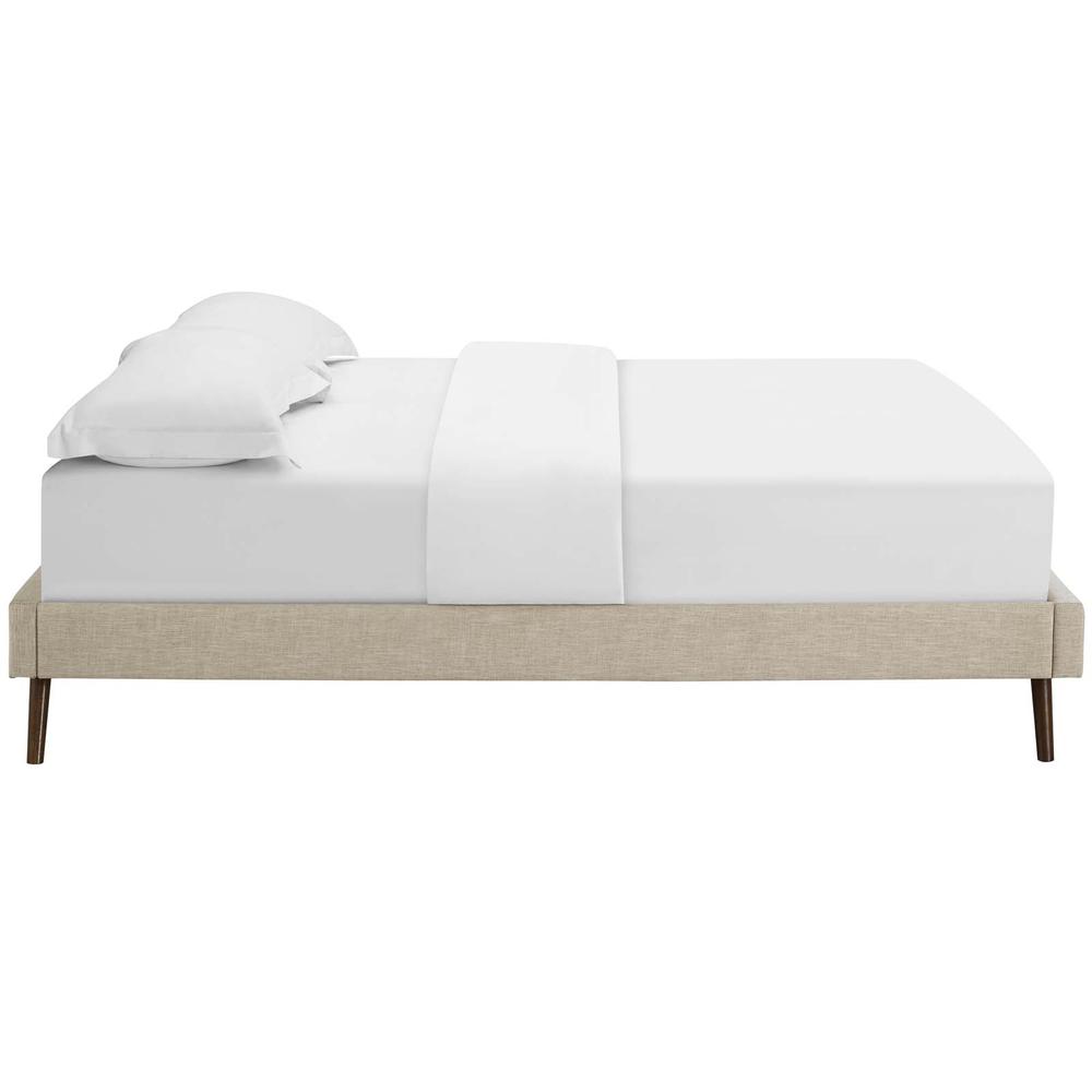 Loryn Full Fabric Bed Frame with Round Splayed Legs. Picture 3