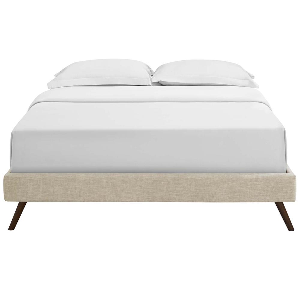 Loryn Full Fabric Bed Frame with Round Splayed Legs. Picture 4