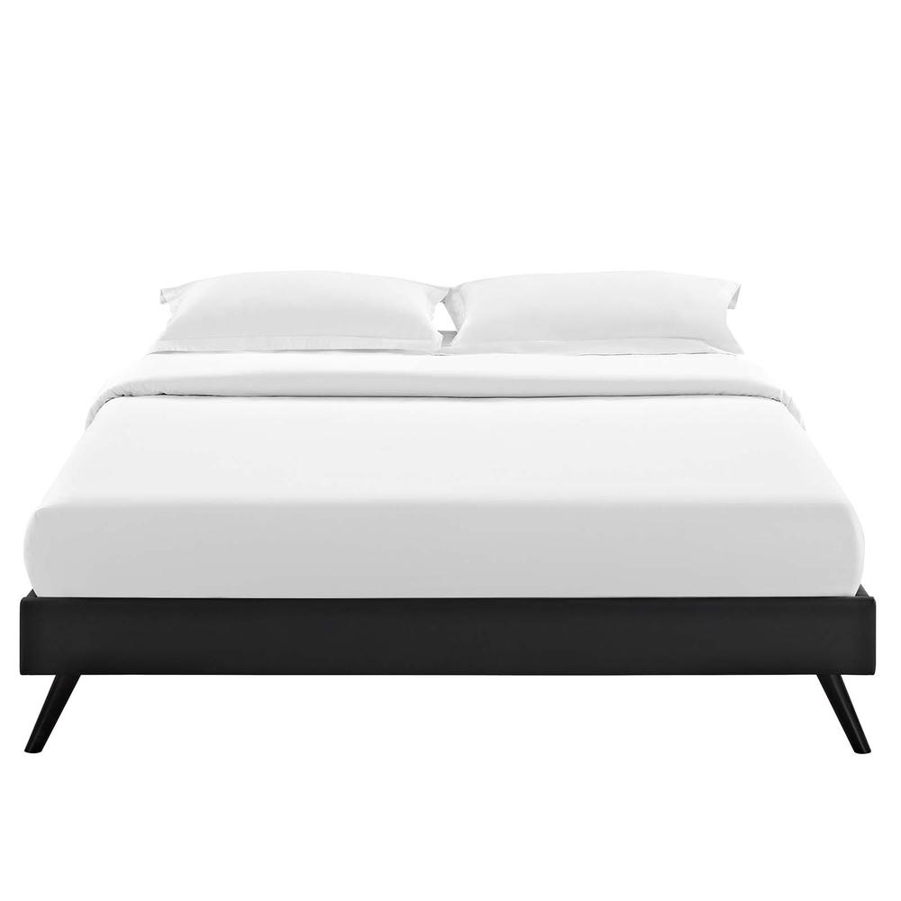 Loryn Queen Vinyl Bed Frame with Round Splayed Legs. Picture 5
