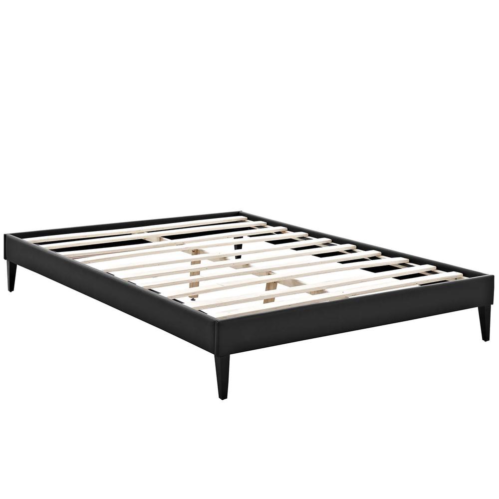 Tessie Full Vinyl Bed Frame with Squared Tapered Legs. Picture 2