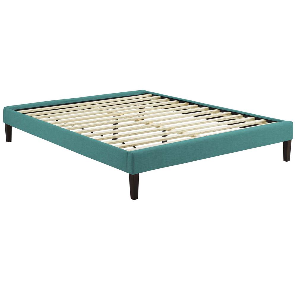 Tessie Full Fabric Bed Frame with Squared Tapered Legs. Picture 2