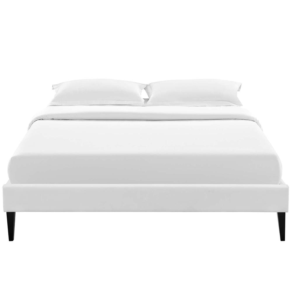 Tessie Queen Bed Frame with Squared Tapered Legs. Picture 5