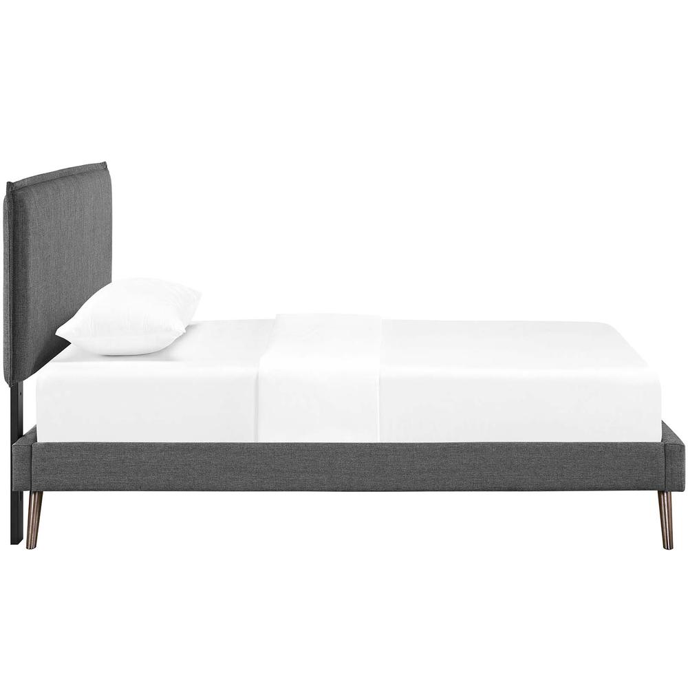 Amaris Twin Platform Bed with Round Splayed Legs. Picture 4