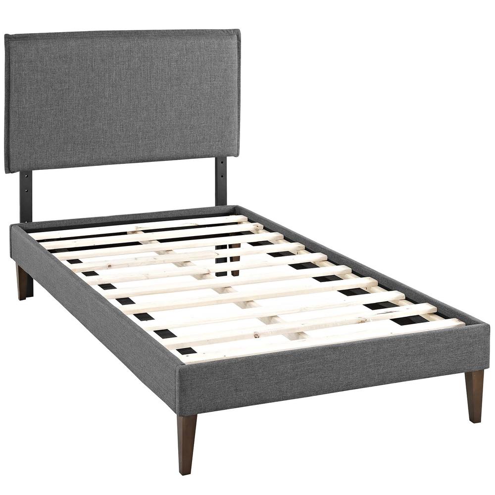 Amaris Twin Platform Bed with Squared Tapered Legs. Picture 3