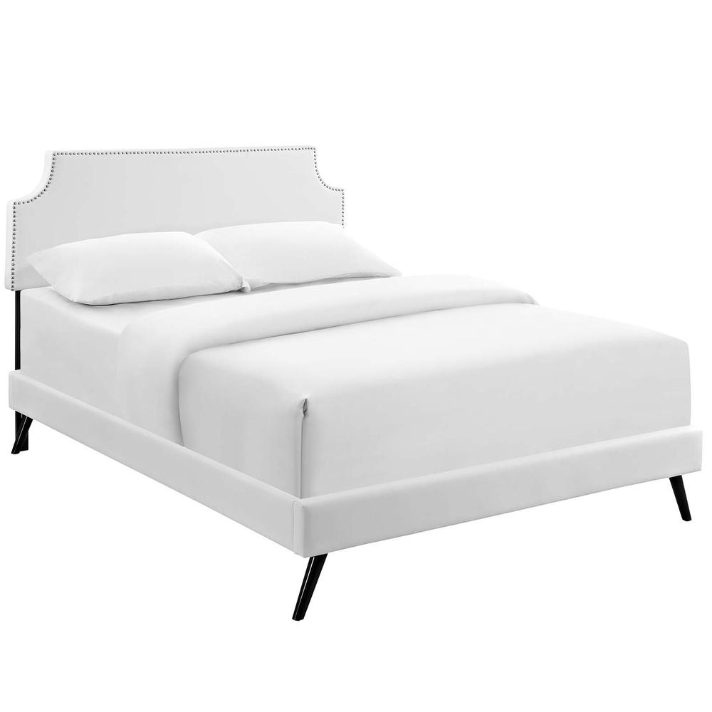 Corene Full Platform Bed with Round Splayed Legs. Picture 1