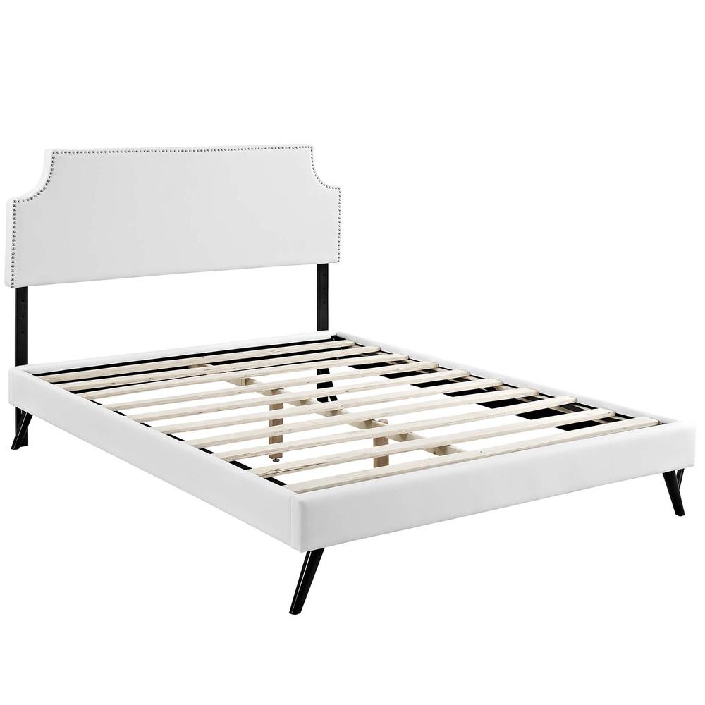 Corene Full Platform Bed with Round Splayed Legs. Picture 4