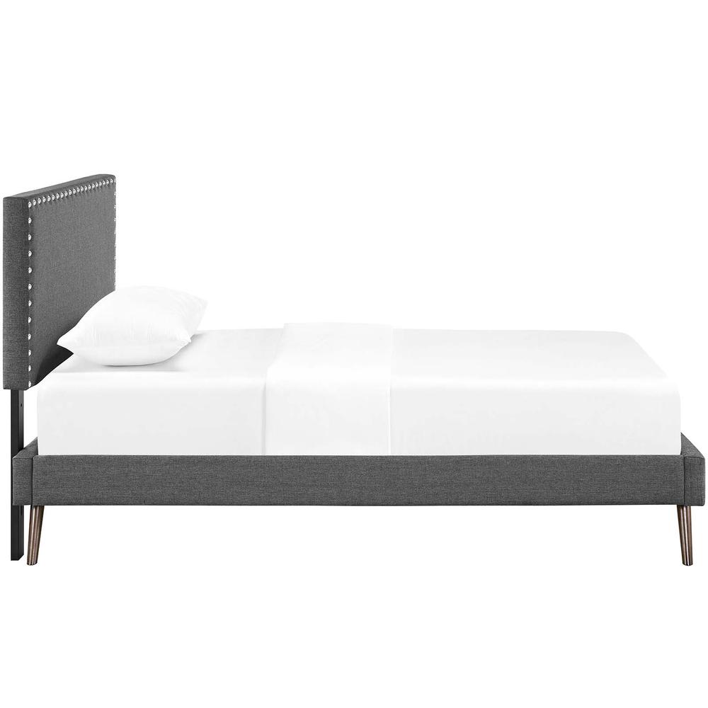 Macie Twin Platform Bed with Round Splayed Legs. Picture 4