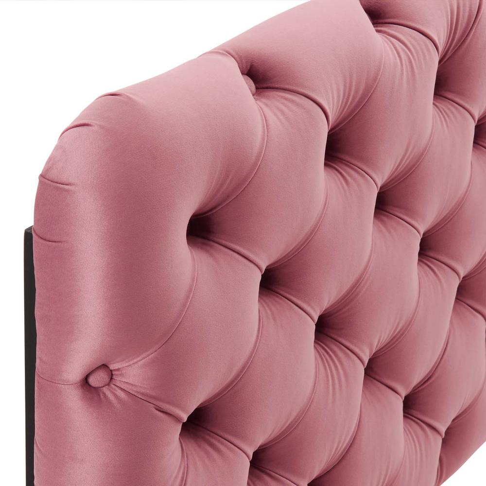 Lizzy Tufted Twin Performance Velvet Headboard - Dusty Rose MOD-6030-DUS. Picture 3