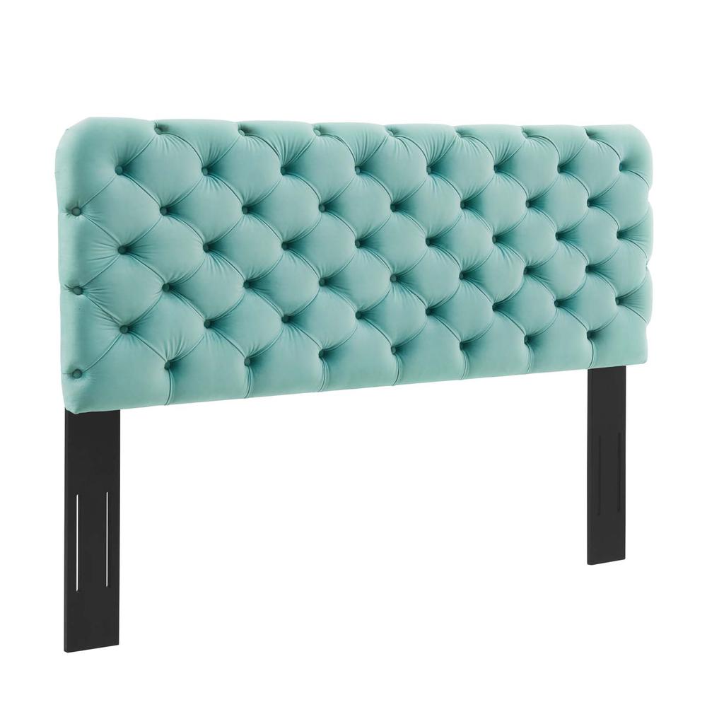 Lizzy Tufted Twin Performance Velvet Headboard. Picture 1