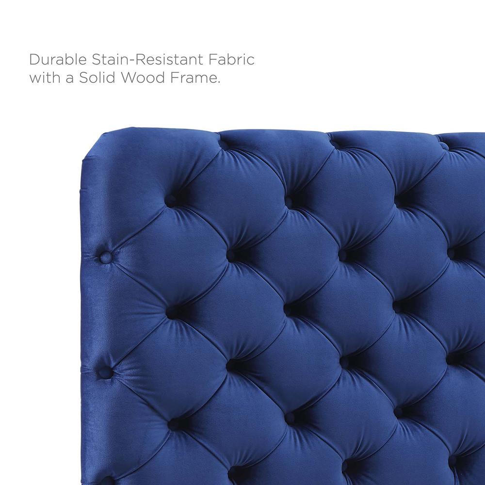 Lizzy Tufted Twin Performance Velvet Headboard. Picture 4