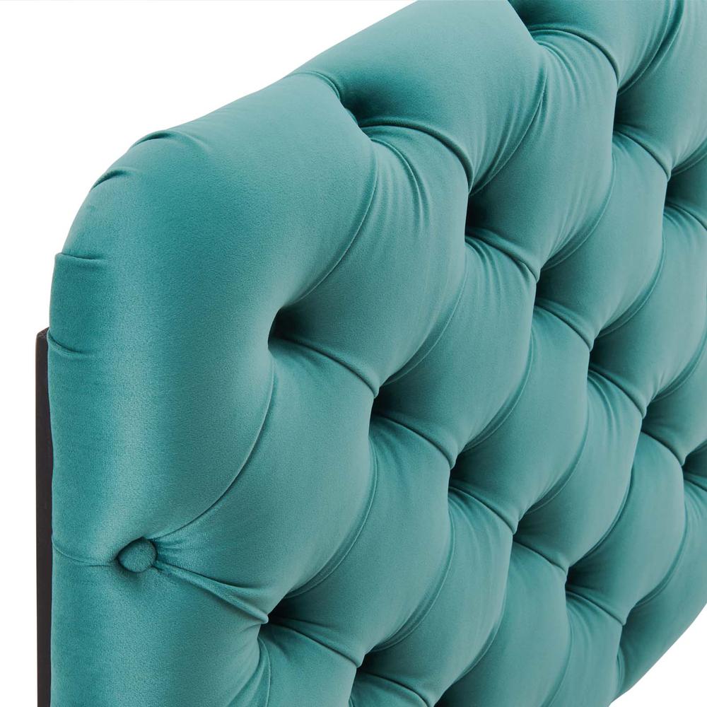 Lizzy Tufted Twin Performance Velvet Headboard - Teal MOD-6030-TEA. Picture 3