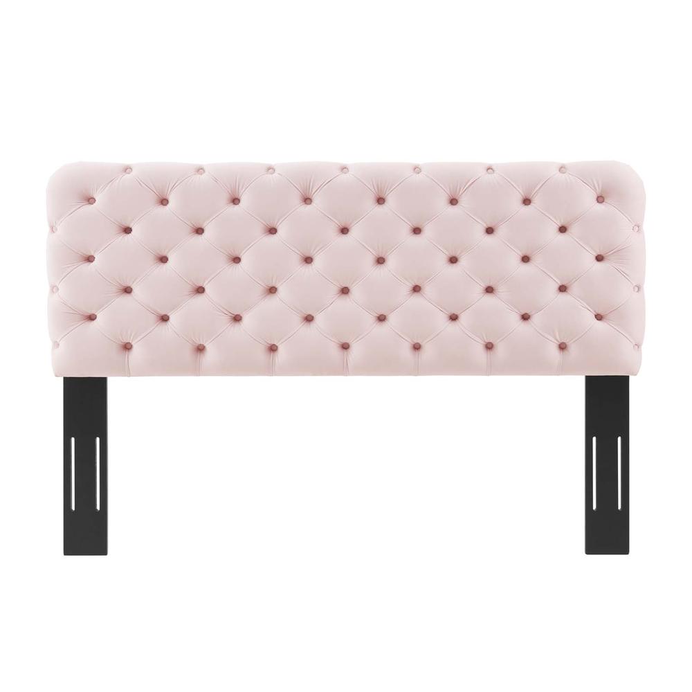 Lizzy Tufted Full/Queen Performance Velvet Headboard - Pink MOD-6031-PNK. Picture 2