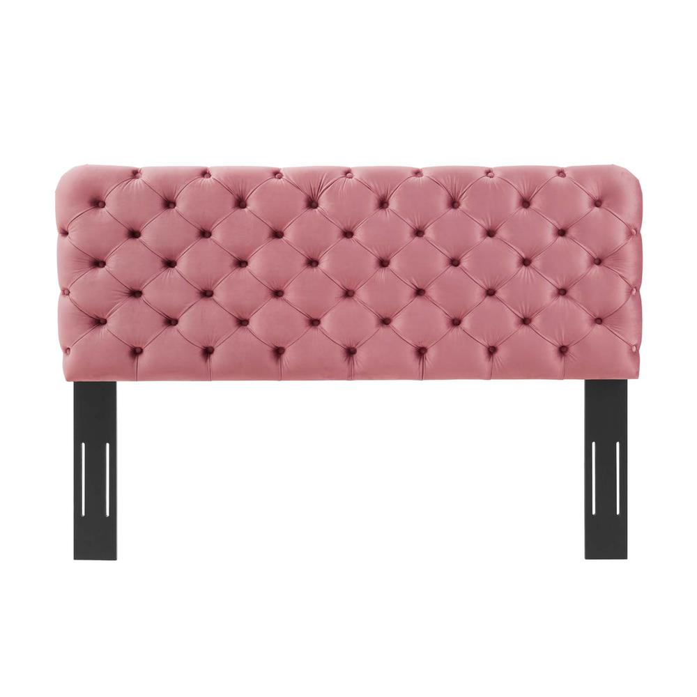 Lizzy Tufted King/California King Performance Velvet Headboard - Dusty Rose MOD-6032-DUS. Picture 2