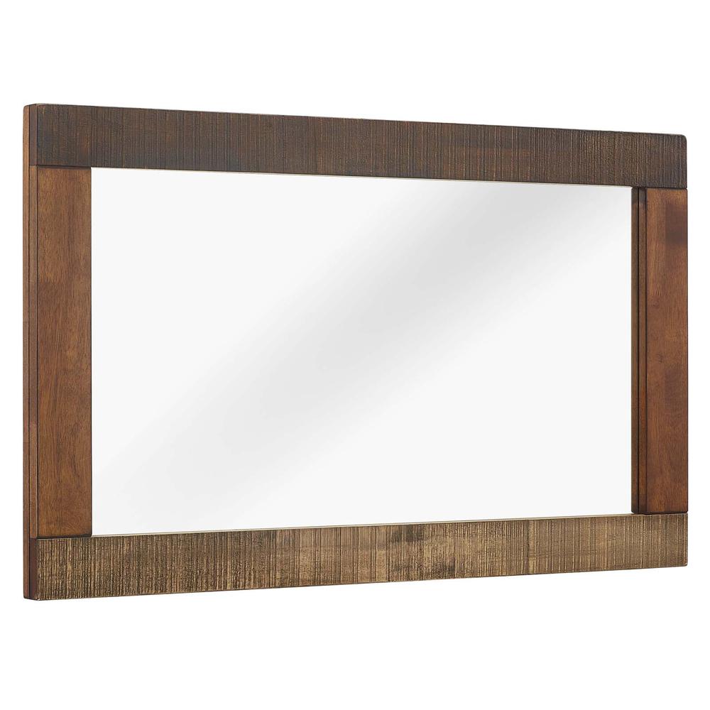 Arwen Rustic Wood Frame Mirror. Picture 1