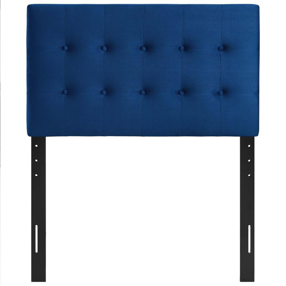Emily Twin Biscuit Tufted Performance Velvet Headboard. Picture 3