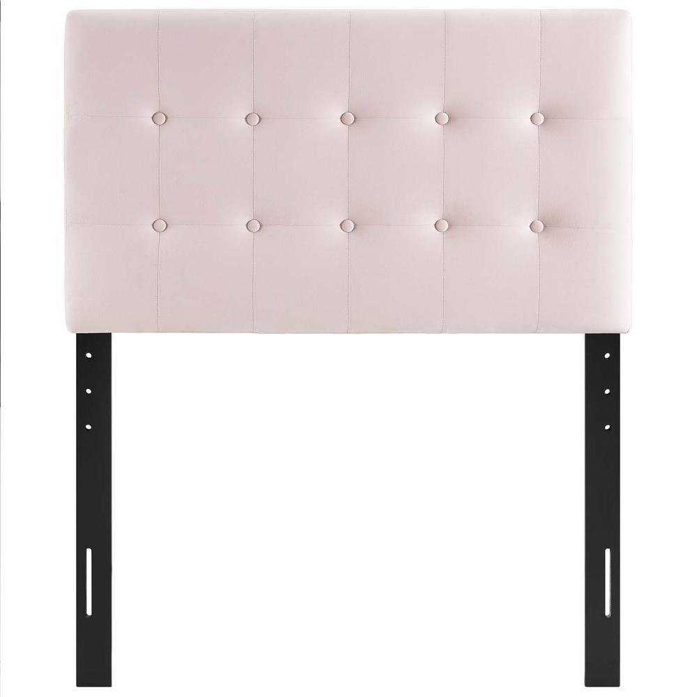 Emily Twin Biscuit Tufted Performance Velvet Headboard - Pink MOD-6114-PNK. Picture 3
