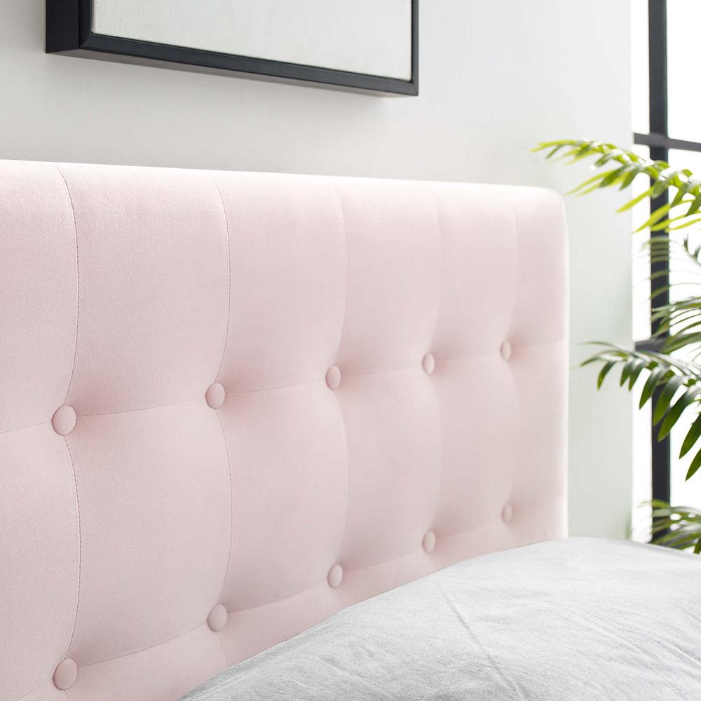 Emily Twin Biscuit Tufted Performance Velvet Headboard - Pink MOD-6114-PNK. Picture 6