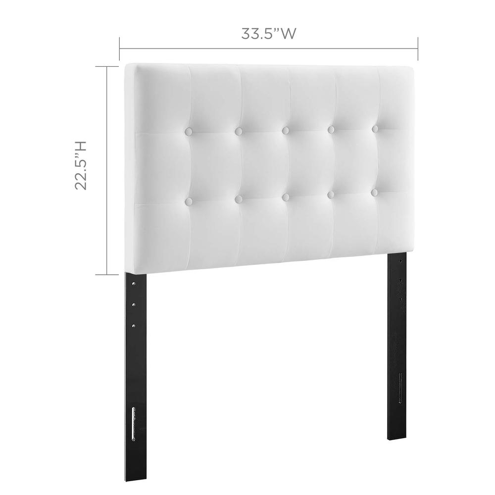 Emily Twin Biscuit Tufted Performance Velvet Headboard. Picture 2