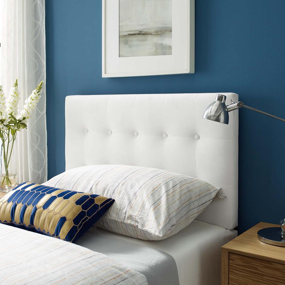 Emily Twin Biscuit Tufted Performance Velvet Headboard. Picture 7