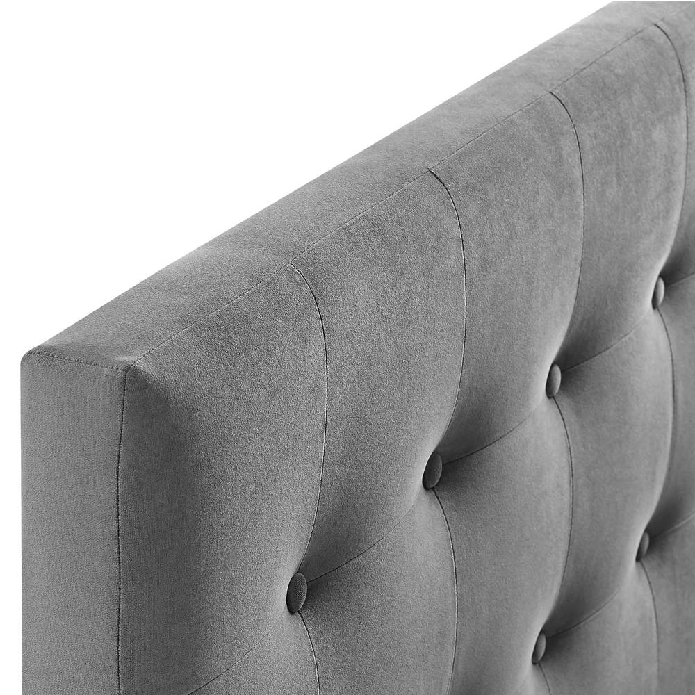 Emily Full Biscuit Tufted Performance Velvet Headboard - Gray MOD-6115-GRY. Picture 3