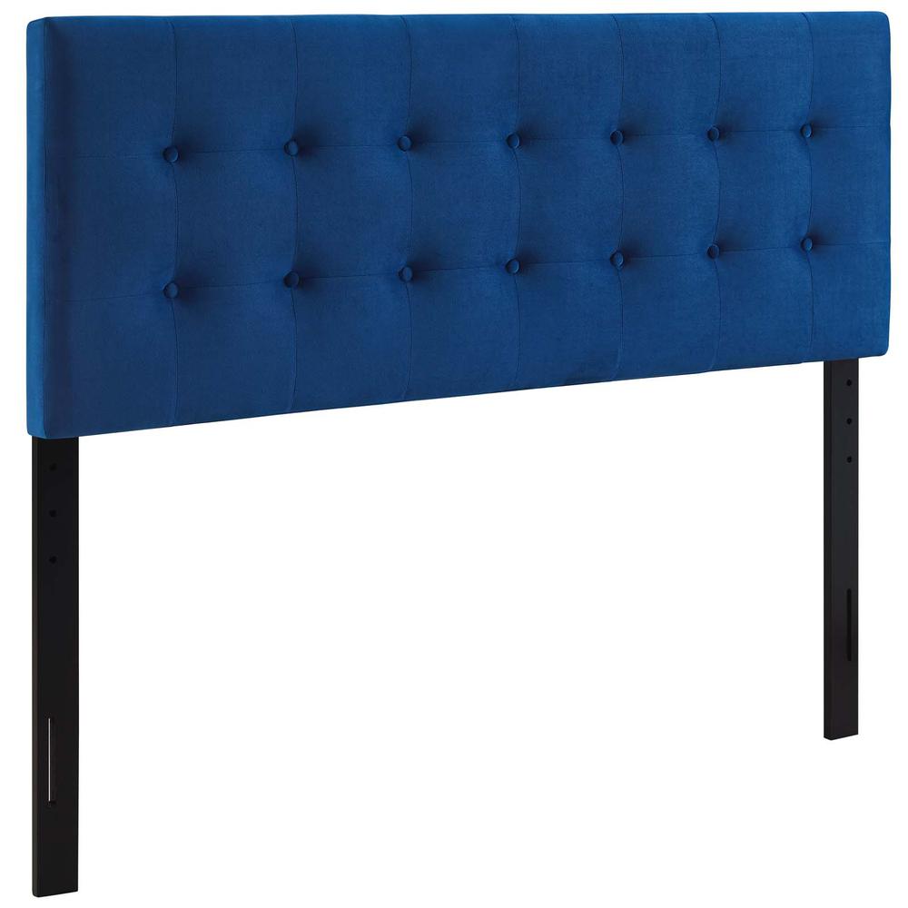 Emily King Biscuit Tufted Performance Velvet Headboard. Picture 1