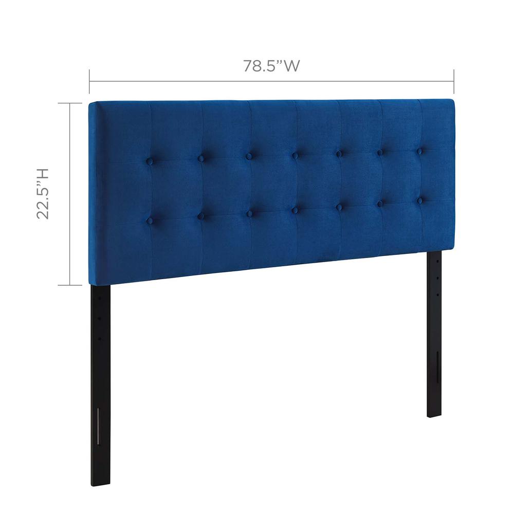 Emily King Biscuit Tufted Performance Velvet Headboard. Picture 2