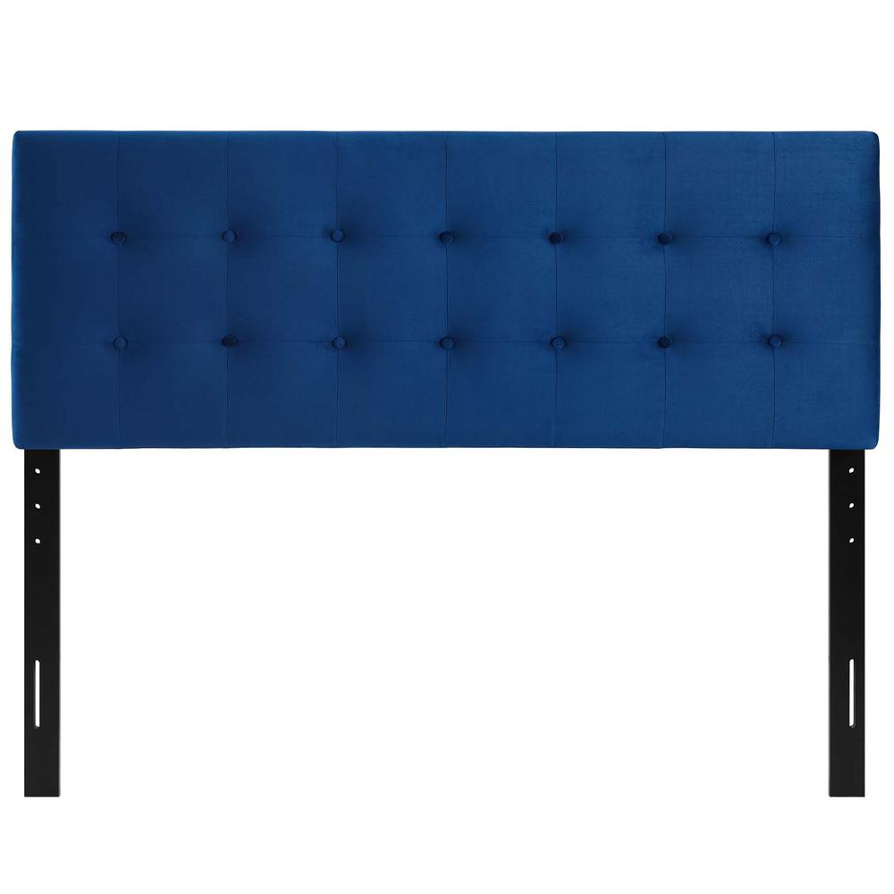 Emily King Biscuit Tufted Performance Velvet Headboard. Picture 5