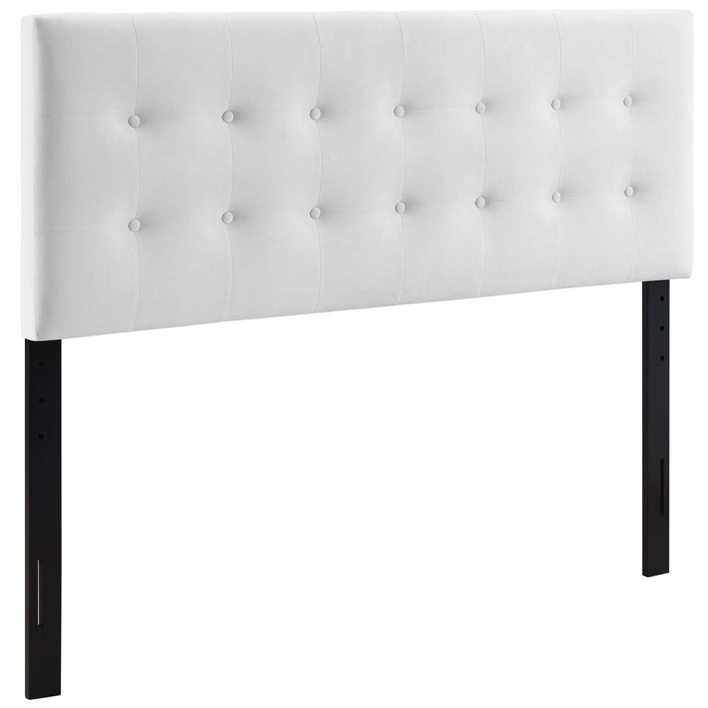 Emily King Biscuit Tufted Performance Velvet Headboard. Picture 1