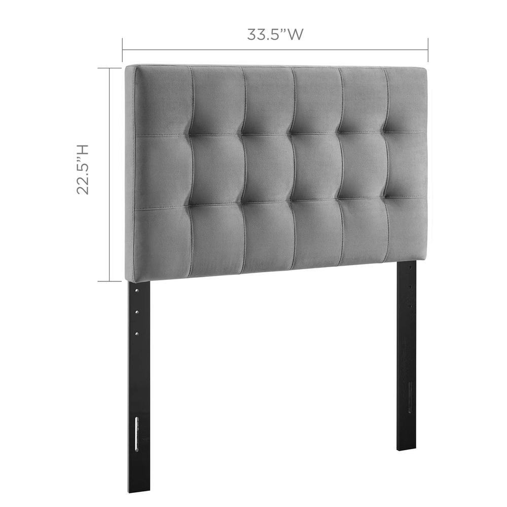 Lily Biscuit Tufted Twin Performance Velvet Headboard. Picture 2
