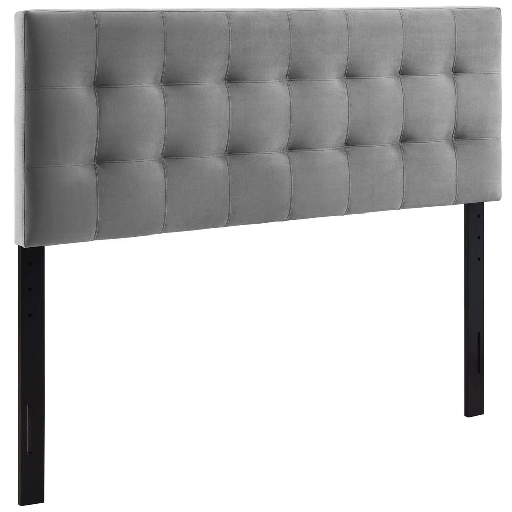 Lily Biscuit Tufted Full Performance Velvet Headboard. Picture 1