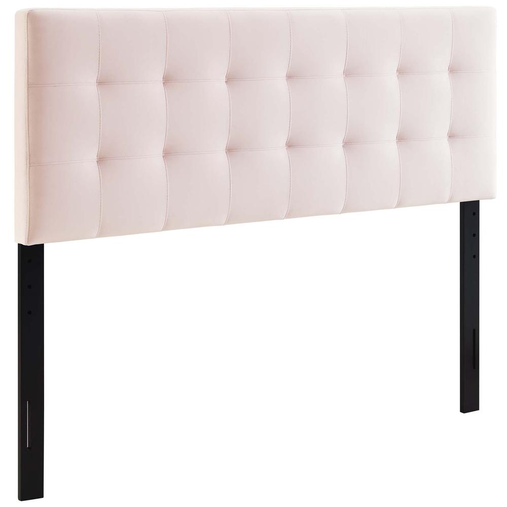 Lily Biscuit Tufted Full Performance Velvet Headboard - Pink MOD-6119-PNK. Picture 1