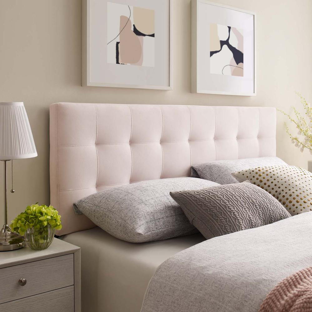 Lily Biscuit Tufted Full Performance Velvet Headboard - Pink MOD-6119-PNK. Picture 8