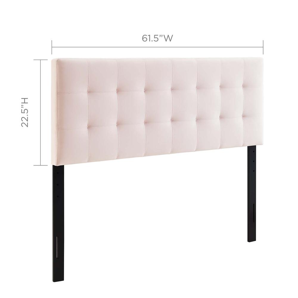 Lily Queen Biscuit Tufted Performance Velvet Headboard - Pink MOD-6120-PNK. Picture 2