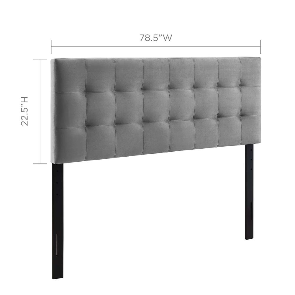 Lily King Biscuit Tufted Performance Velvet Headboard. Picture 2