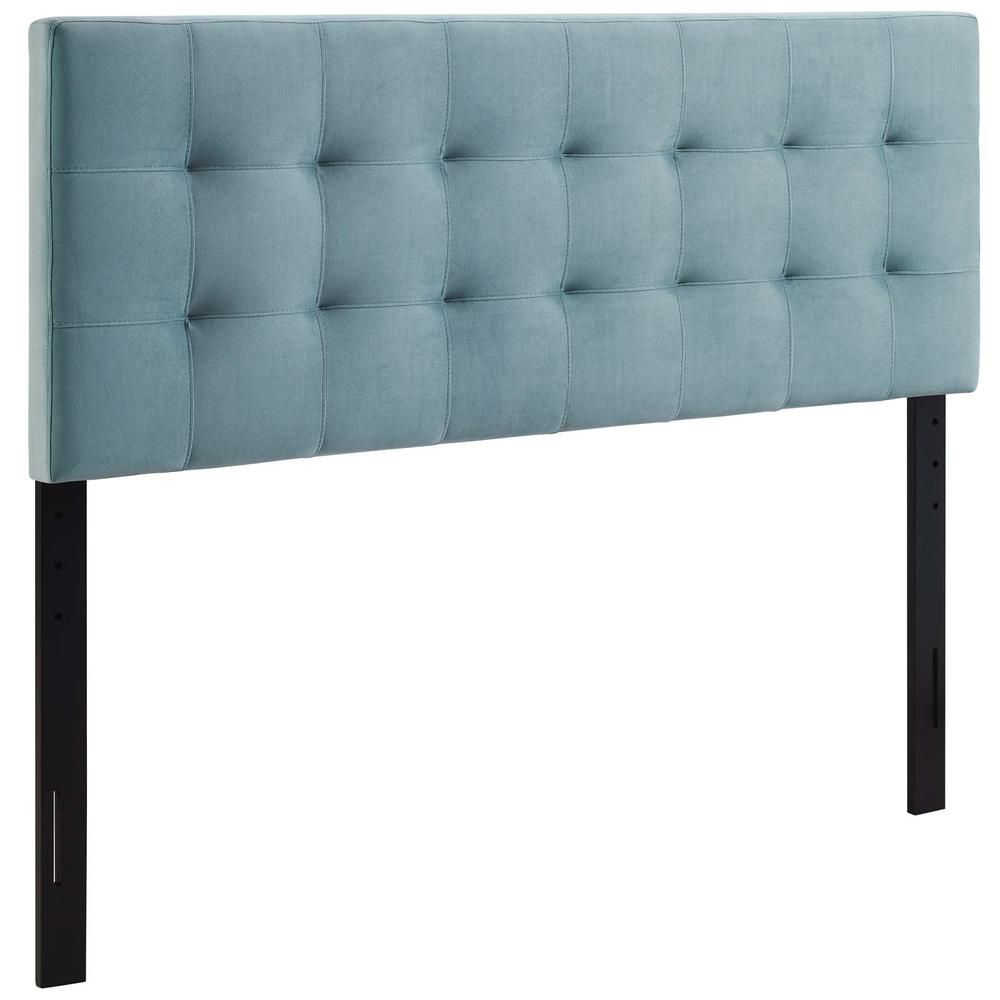 Lily King Biscuit Tufted Performance Velvet Headboard. Picture 1