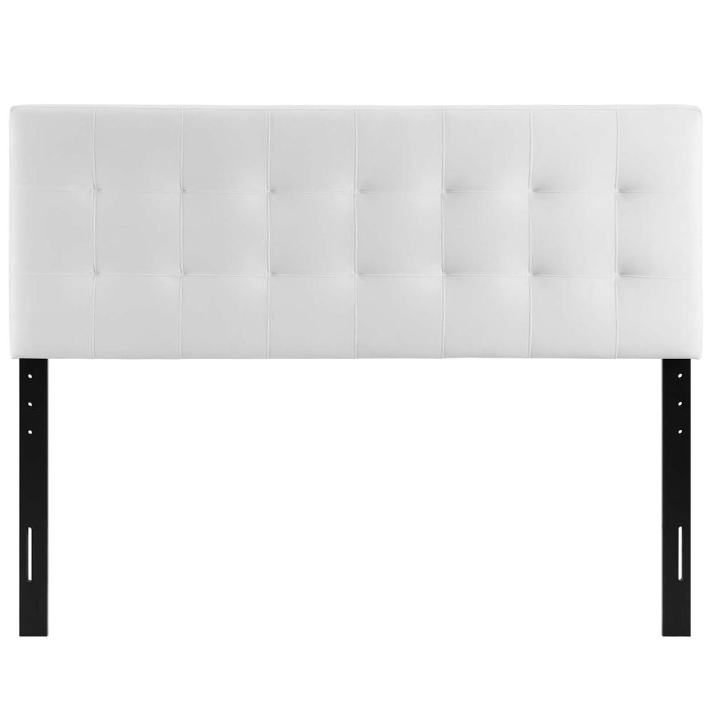 Lily King Biscuit Tufted Performance Velvet Headboard - White MOD-6121-WHI. Picture 5