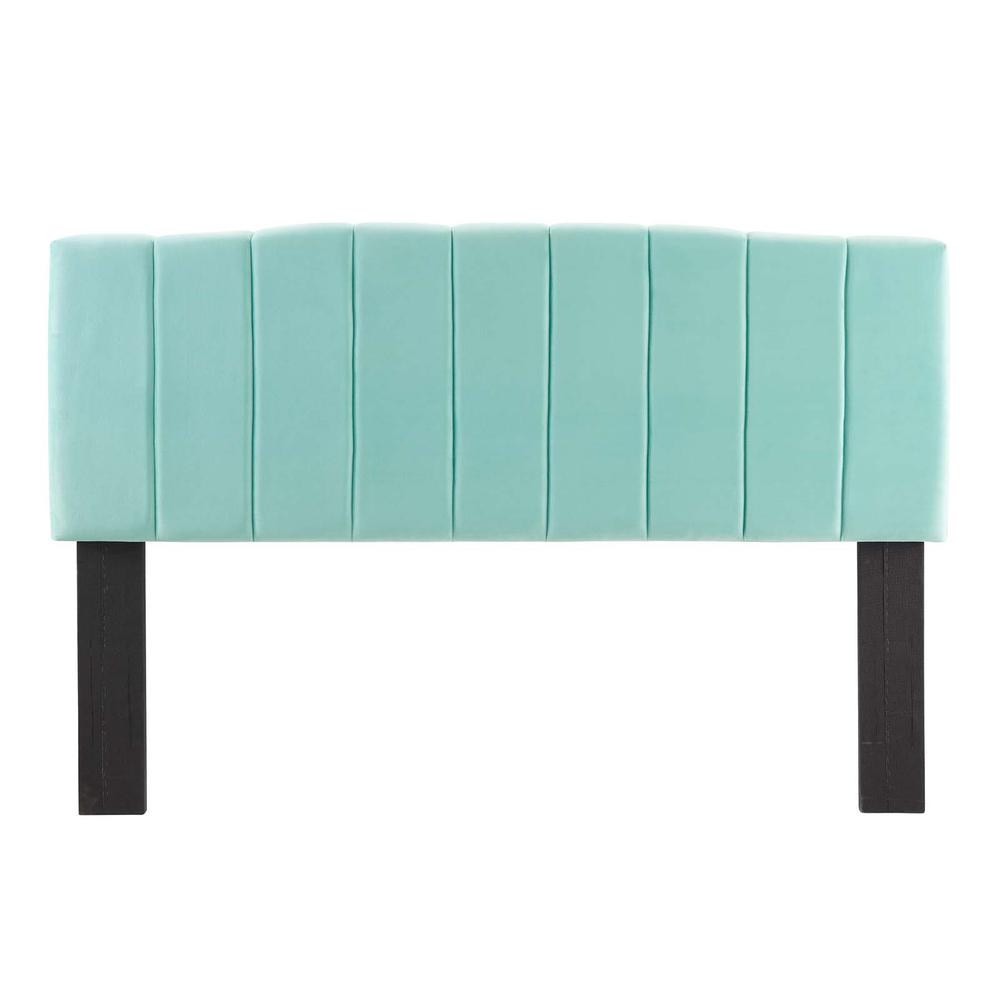 Camilla Channel Tufted King/California King Performance Velvet Headboard - Mint MOD-6183-MIN. Picture 2