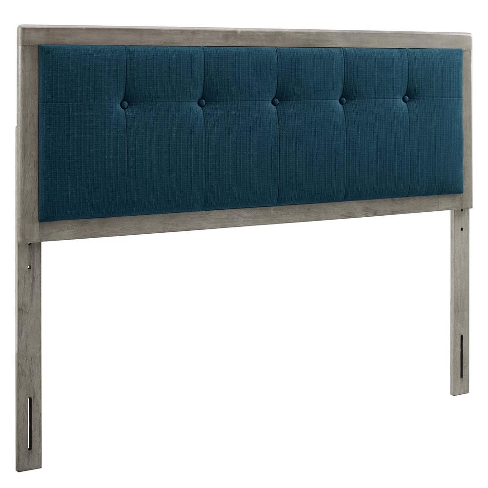 Draper Tufted Twin Fabric and Wood Headboard - Gray Azure MOD-6224-GRY-AZU. Picture 1