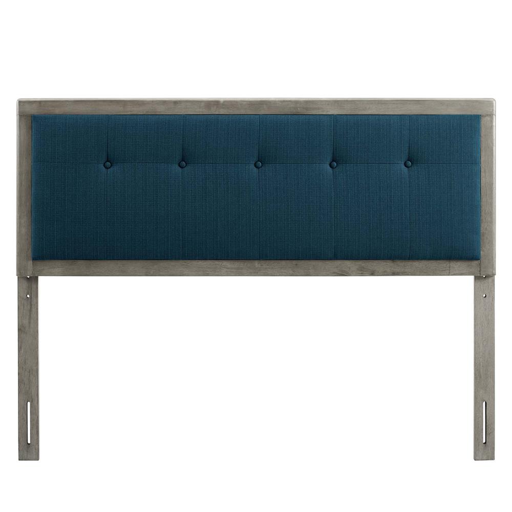 Draper Tufted Twin Fabric and Wood Headboard - Gray Azure MOD-6224-GRY-AZU. Picture 2
