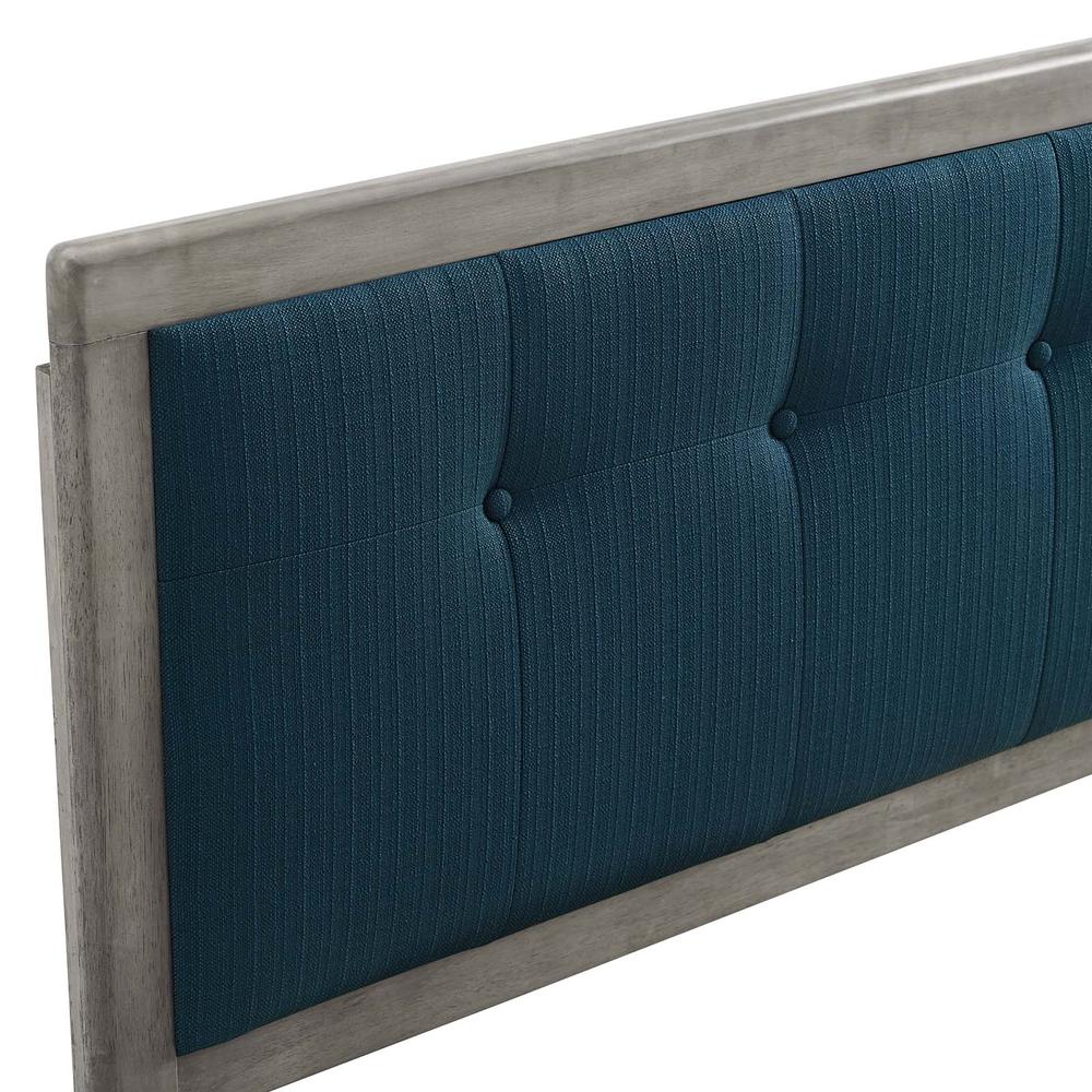 Draper Tufted Twin Fabric and Wood Headboard - Gray Azure MOD-6224-GRY-AZU. Picture 3