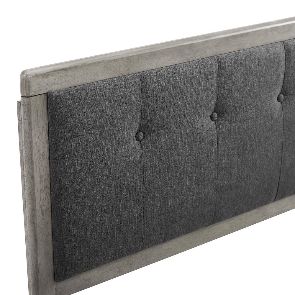 Draper Tufted Full Fabric and Wood Headboard - Gray Charcoal MOD-6225-GRY-CHA. Picture 3
